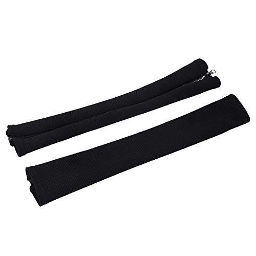 Tongliang 1 Par Fundas para Reposabrazos de Silla Cubiertas de Brazo para Silla de Oficina Elástica Protector para Reposabrazos de Silla Giratoria Silla de Ordenador Negro 45x8.5cm