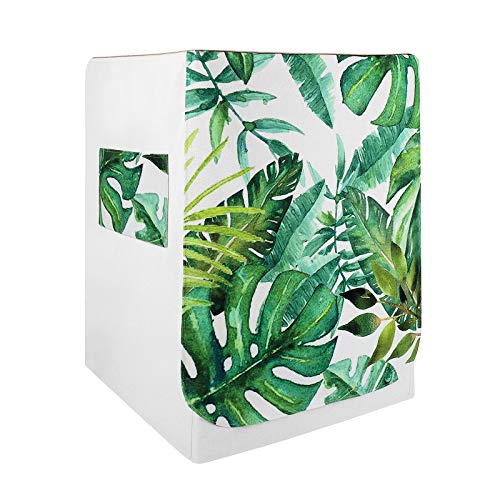 vosarea lavadora protectora Palm hojas patrones resistente al polvo tapa con funda para lavadora carga frontal secado