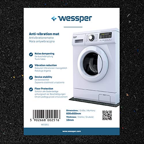 Wessper Estera de la Lavadora para Indesit IWC6105(PL)/E (60 x 60 x 1cm)