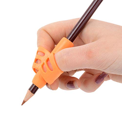 3 soportes para lápices, para escritura a mano, ergonómico, ayuda para escribir a mano, para niños, adultos, necesidades especiales, rectos o zurdos, color random color free size