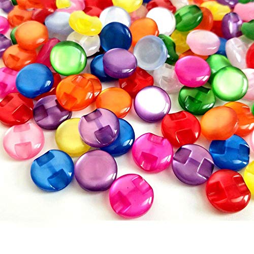 Barley33 12MM 50Pcs / Lot Botones de Resina de Ojo de Gato de Color Accesorios de decoración de Ropa Hechos a Mano Manualidades de Bricolaje para Coser