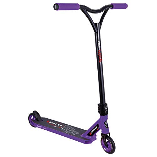 BESTIAL WOLF Booster B18, Scooter Pro, Manillar Negro y Tabla Color (Violeta)