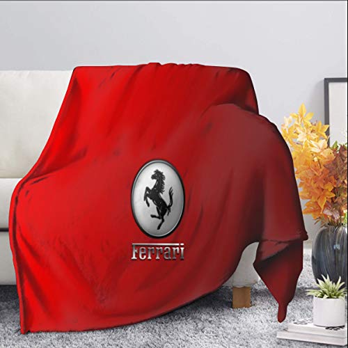 Ferrari - Manta de forro polar para todas las estaciones, suave y cálida franela para sofá, cama, Navidad