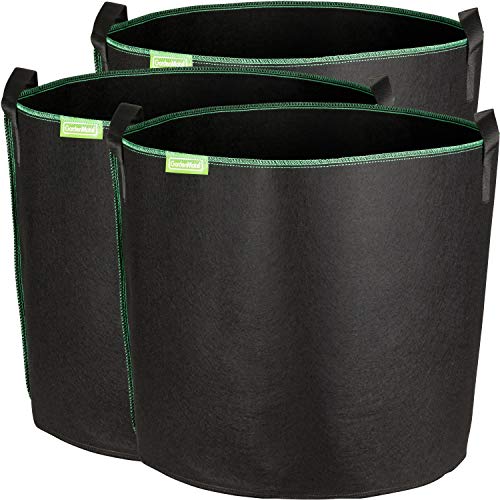 GardenMate 3X 60L Bolsas de Tela no Tejida para Plantas - Altura 40 cm Ø 45,5 cm - GREENLINE