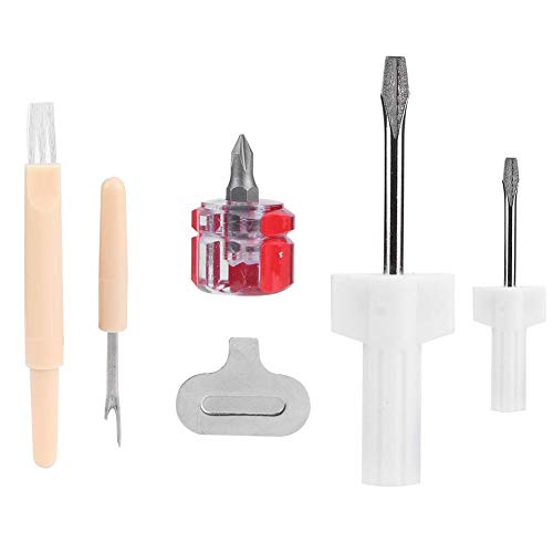 MAGT Destornillador de máquina de Coser, 5Pcs/Set Destornillador de Coser Herramienta de eliminación de roscas Accesorios de reparación de máquinas de Coser domésticas