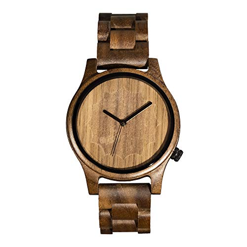 Opis UR-M3 Relojes Correa de Madera Pura para Hombres (Nogal)