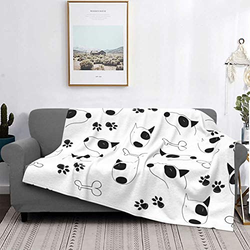 Personalizado Lana Manta,Perro Bull Terrier,Sala/Cuarto/Sofá Cama Franela Edredón Manta de Tiro,60" X 50"