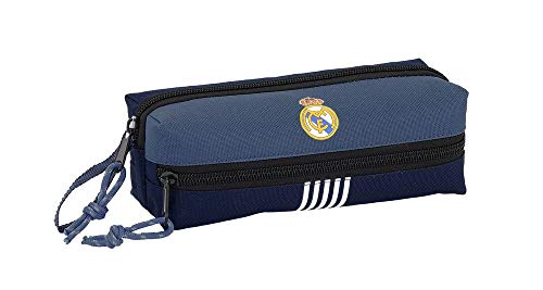 Real Madrid- Manualidades/Escolares Unisex Adulto Estuche portatodo Triple Blue' 841901-823, Multicolor, Talla única (SAFTA 1)