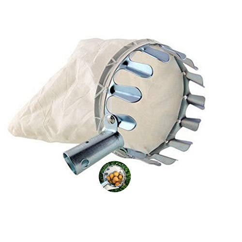 Recoger Frutas,Práctico Herramienta de Recogedor de Fruta Frutas Herramientas Recolectoras Recolector de Frutas con Bolsa de Lino,Fruit Picker Hortícola Recogedor Cesta para Manzanas, Naranjas, Peras