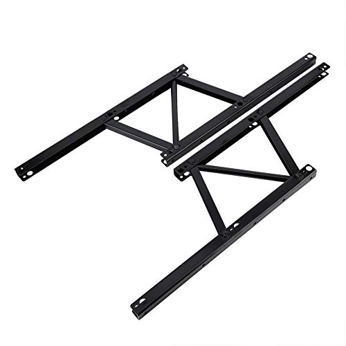 2 piezas de metal de mesa centro elevable hierro plegable para mesa de café o mesa de café con mecanismo de escritorio con bisagras de montaje y muelle, accesorios de escritorio para el hogar