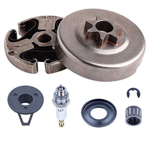 Adefol .325"7 estrías para Husqvarna 372 Conjunto de Tambor de Embrague Rueda de espigas Kit para Husqvarna 362 365 371 372XP 385 570 575XP Reemplazo de Piezas para 503 93 95-71