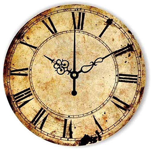 AIOJY Retro De La Pared Moderna Muebles De Decoración Reloj De Pared Reloj Reloj De La Vendimia con El Número Romano Decoración Decorativa Silenciosa,Estilo 1,14Inch 35 Cm