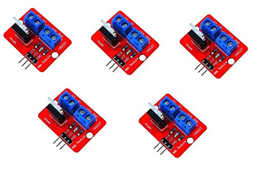 ARCELI 5 Piezas Módulo de Controlador Mos IRF520 del botón Mosfet Superior de 0-24 V para Arduino MCU Arm Raspberry pi