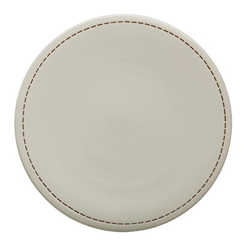 Avet Spain Juego de Platos Llanos, Gres, Crema, 27.5x27.5x2.57 cm, 6 Unidades