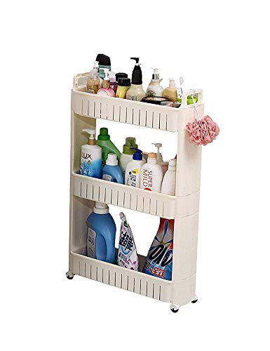 B-K Diseño de Costura Rack Móvil Cocina Baño Baño Refrigerador Rack de Almacenamiento Empalme Acabado Rack Trolley de Almacenamiento