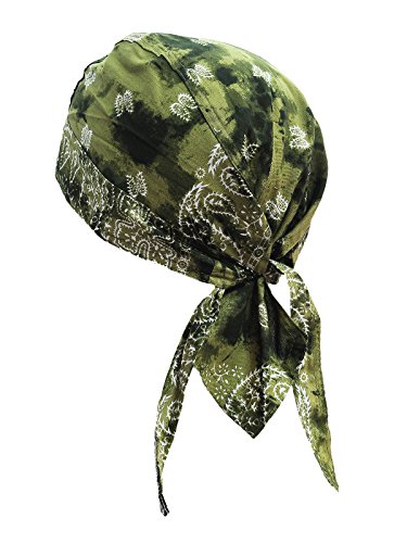 Bandana, pañuelo para la cabeza Paisley Shadow Olive Talla única