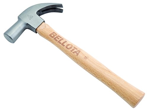 Bellota 8002-24 Martillo de carpintero tipo inglés, mango de madera de haya boca, 33 mm, 24 oz