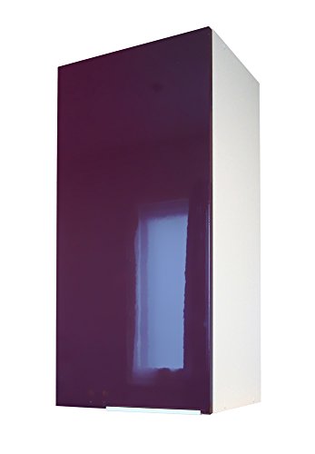 Berlenus CP3HA - Mueble Alto de Cocina (30 cm, con 1 Puerta), Color Berenjena Brillante