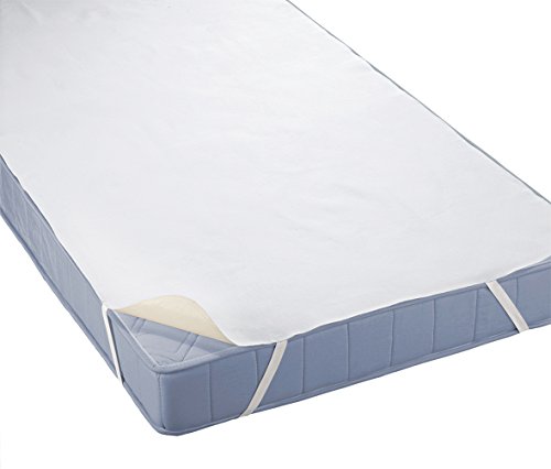 Biberna Sleep & Protect 0809720 Edición Molton (Impermeable al Agua) Superior Parte Inferior: lámina de Polipropileno Laminado, 100% algodón Blanqueado, Aprox. 350 g/m², Blanco, 100 x 200 cm