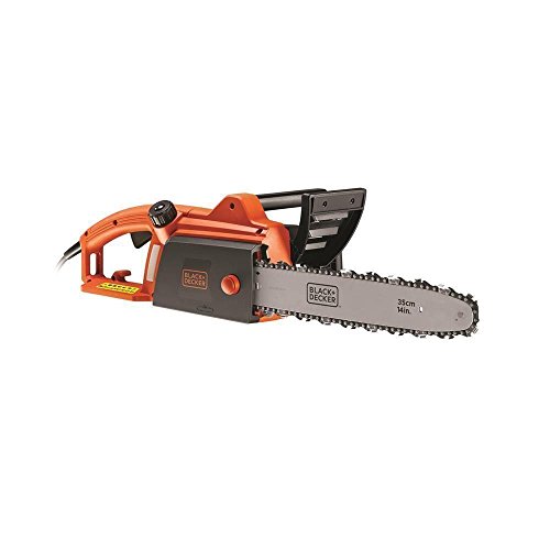 BLACK+DECKER CS1835-QS - Motosierra eléctrica 1800W, espada 35 cm, velocidad 12.5 m/s