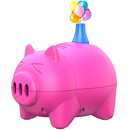 Bomba de globos eléctrica. Inflador de globos portátil con forma de cerdito Dr.meter, ideal para fiestas, bodas, cumpleaños, actividades promocionales y decoración de festivales