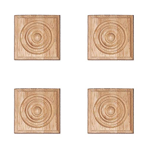 Bverionant 4 Piezas Espacio Madera Tallada decoración imágenes para Home Pared Muebles de Madera Adorno Estilo Europeo