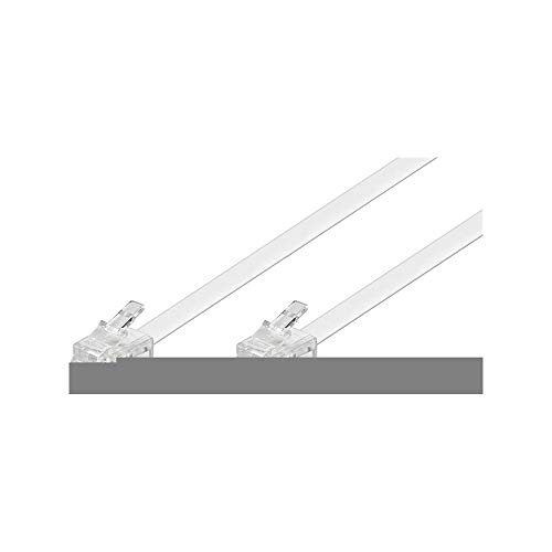 Cable modular (2x conector RJ11, 4 polos, asignado) 3m, blanco