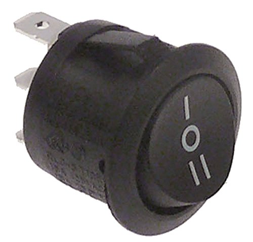 Compak - Interruptor basculante para molinillo de café K3-Push, K3-Shop, K3-Touch, 1 polo, 250 V, 1 CO, conector plano, 4,8 mm, 10 A, color negro y rojo