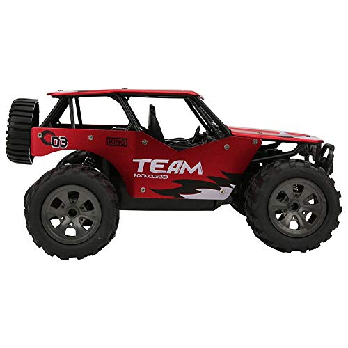 Drfeify 1/18 2.4G Control Remoto Carga Off-Road Modelo de Juguete RC Rock Crawler Vehículo Monster para Adultos y Niños Regalos(Rojo)