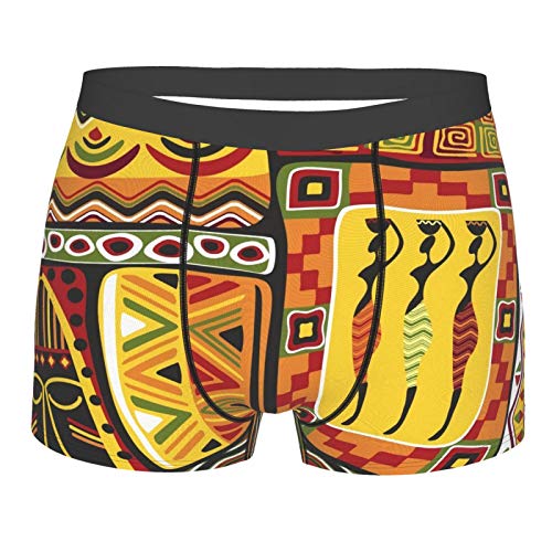 Elemento de cultura africana máscara tribal para hombre ropa interior boxeador calzoncillos para niño joven poliéster spandex comodidad