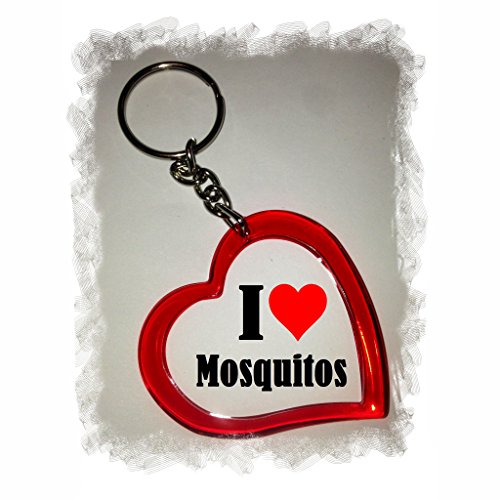 EXCLUSIVO: Llavero del corazón "I Love Mosquitos" , una gran idea para un regalo para su pareja, familiares y muchos más! - socios remolques, encantos encantos mochila, bolso, encantos del amor, te, amigos, amantes del amor, accesorio, Amo, Made in German