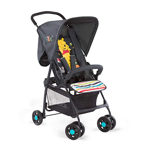 Hauck Sport Silla de paseo ligera y practica para bebes de 0 meses hasta 15 kg, sistema de arnés de 5 puntos, respaldo reclinable, plegable, Negro (Black)