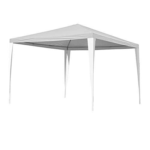 Hengda - Cenador de jardín (3 x 3 m) - Toldo para Fiestas de protección UV - Tienda de campaña para Exteriores, Boda, jardín, Fiesta, Camping, fácil de Instalar, Blanco