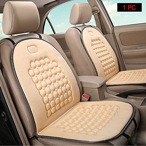 HomDSim Cojines de Asiento de Coche esféricos con Masaje, Cubiertas universales de Asiento de Coche, cojín para Asiento de Coche, Cubierta Acolchada con Masaje (Beige)