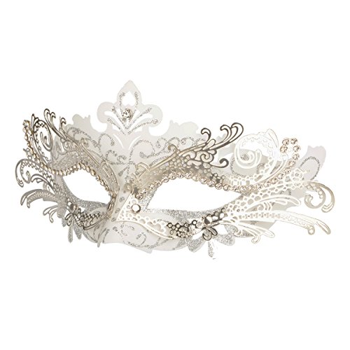 Hoshin Máscaras, Mardi Gras Deecorations Máscaras venecianas para mujer (blanco)