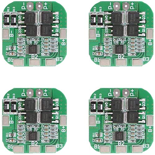 ICQUANZX 4 Pcs 4S 20A 14.8V Batería de Litio de Iones de Litio 18650 Batería BMS PCM Protección Módulo de Placa PCB 16.8V Sobrecarga sobre Descarga Protección contra Cortocircuitos