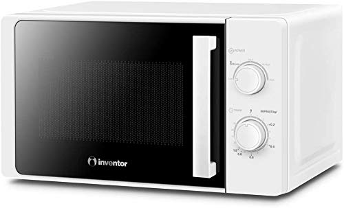 Inventor Microondas MWO-20LW de 700W, 20 Litros de Capacidad, 6 Programaciones y Modo Descongelación, Temporizador de 35min, Color Blanco