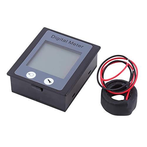 Jeanoko Interruptor de Datos de energía, Pantalla LCD Grande, medidor de Potencia de 80-260 V, medidor multifunción, Interruptor de Potencia para Corriente de Prueba