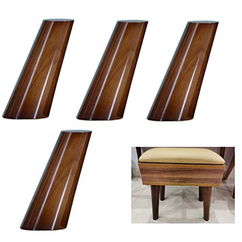 JXJ Patas de Muebles de Nogal Macizo, Patas de sofá, Patas de Mesa de Cono Oblicuo, Patas de Mesa para Cama, para Cama, Armario, Mesa, sofá, Taburete