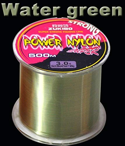 KDHJY 500M Super Strong Pesca del Hilo de nilón monofilamento japonés Duradero Crap Pesca Línea 12 Colores 5LB-40LB Agua Salada (Color : Water Green, Size : 3.5)