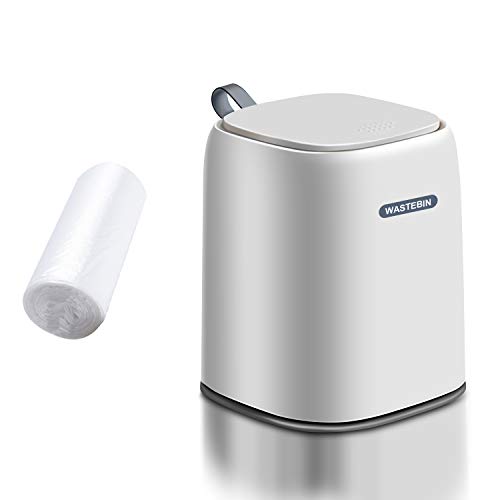 KEPEAK Mini Contenedor de Basura de Mesa, Bote de Basura de Mesa de Maquillaje, Bote de Basura de Mesa Portátil para Cocina, Sala de Estar, Dormitorio, Baño, Oficina