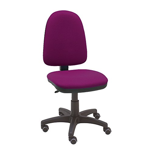 La Silla de Claudia - Silla giratoria de escritorio Torino magenta para oficinas y hogares ergonómica con ruedas de parquet