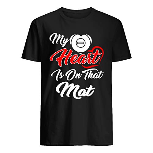 Linkupp My Heart is On That Mat Wrestling Mom Camiseta