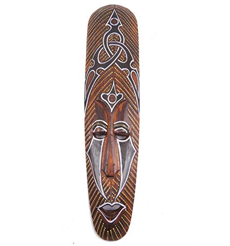 Máscara africana de madera, 50 cm, diseño tribal.