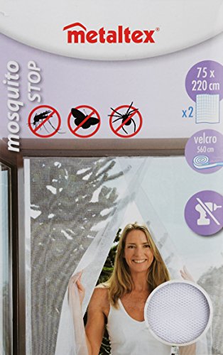 Metaltex 297710 MOSQUITERA PUERTA 2 P. 75X220 CMS. BCA, Blanco