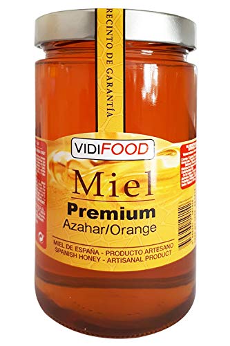 Miel de Azahar Premium - 1kg - Producida en España - Tradicional & 100% pura - Aroma Floral Intenso y Sabor Fuerte y Dulce