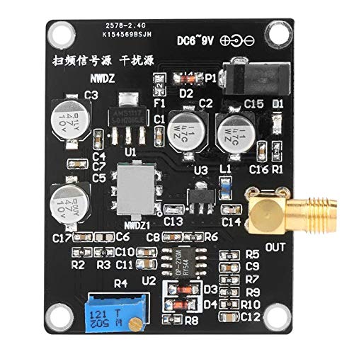 Módulo de fuente de señal de barrido Módulo de fuente de señal RF Consumo de energía bajo ajustable para fuente de interferencia de GPS WiFI(1575GPS)