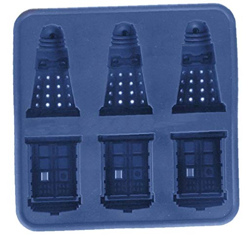 Molde de la bandeja de hielo del silicón, caramelo de chocolate Cubo de Doctor Who de refrigeración herramienta de la cocina Bebidas galletas de chocolate del molde fro hornada de la cocina