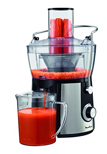 Moulinex Juice Express JU550D10 Licuadora, 800 W, 1.4 litros, 2 Velocidades, Negro/Plateado