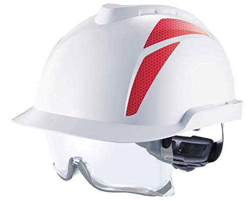MSA V-Gard 930 - Casco de trabajo con gafas protectoras integradas, conforme a EN 397 y EN 50365, aislamiento eléctrico